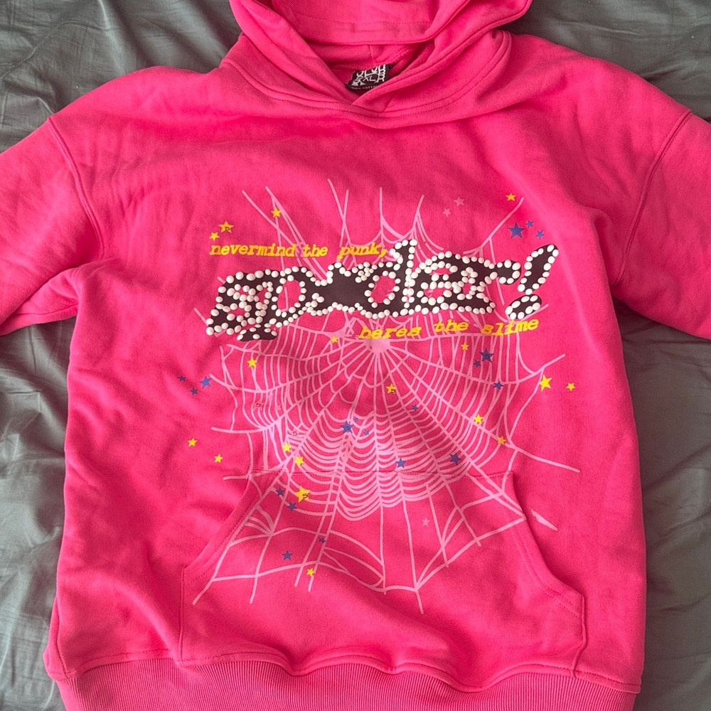 Pink Sp5der Hoodie XL